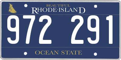 RI license plate 972291