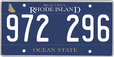 RI license plate 972296