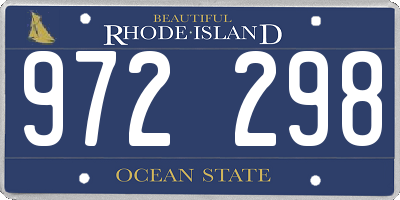 RI license plate 972298