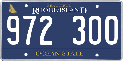 RI license plate 972300