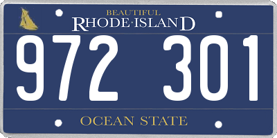 RI license plate 972301