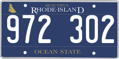RI license plate 972302