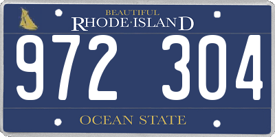 RI license plate 972304