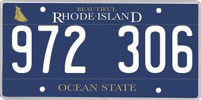 RI license plate 972306