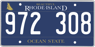 RI license plate 972308