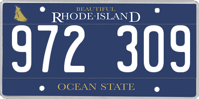 RI license plate 972309