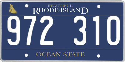 RI license plate 972310