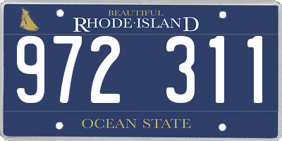 RI license plate 972311