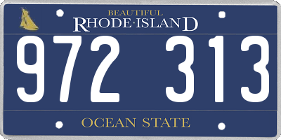 RI license plate 972313