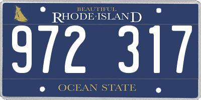 RI license plate 972317