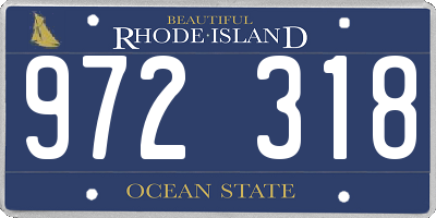 RI license plate 972318