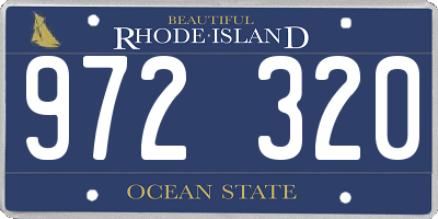 RI license plate 972320