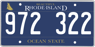 RI license plate 972322