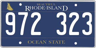 RI license plate 972323