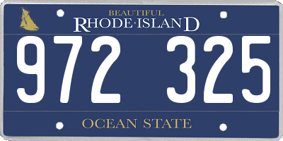 RI license plate 972325