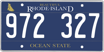 RI license plate 972327