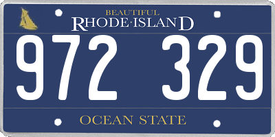 RI license plate 972329