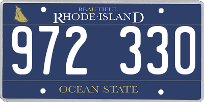 RI license plate 972330