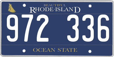 RI license plate 972336