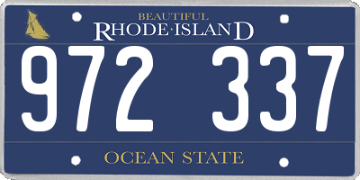 RI license plate 972337