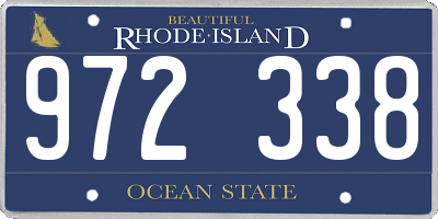 RI license plate 972338