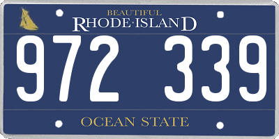 RI license plate 972339