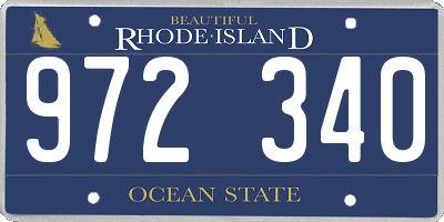 RI license plate 972340