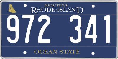 RI license plate 972341