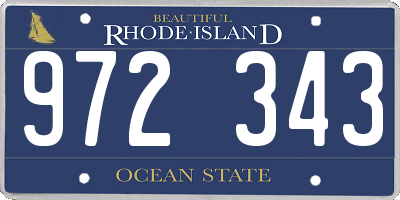 RI license plate 972343