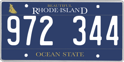 RI license plate 972344