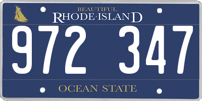 RI license plate 972347