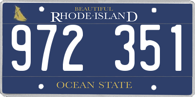 RI license plate 972351