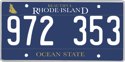 RI license plate 972353