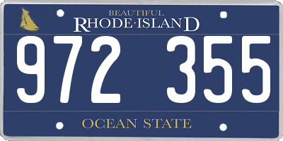 RI license plate 972355