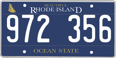 RI license plate 972356