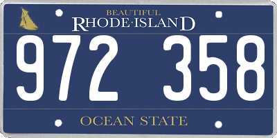 RI license plate 972358