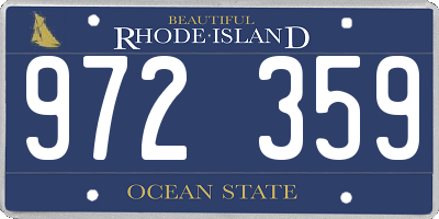 RI license plate 972359