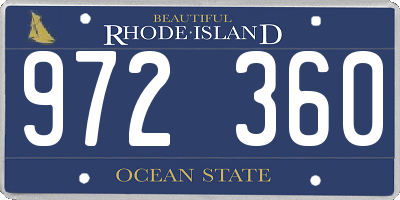 RI license plate 972360