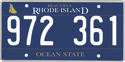 RI license plate 972361