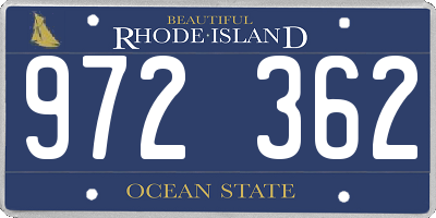 RI license plate 972362