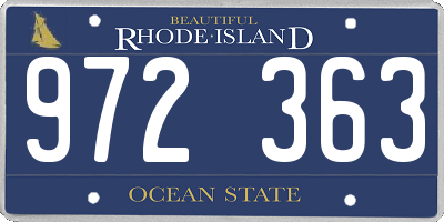 RI license plate 972363