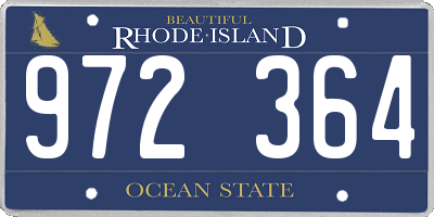 RI license plate 972364