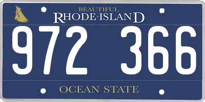 RI license plate 972366