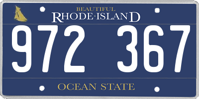 RI license plate 972367