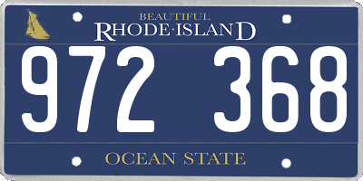 RI license plate 972368