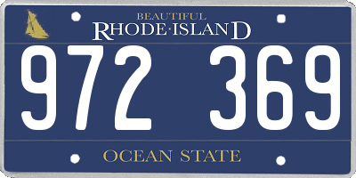 RI license plate 972369