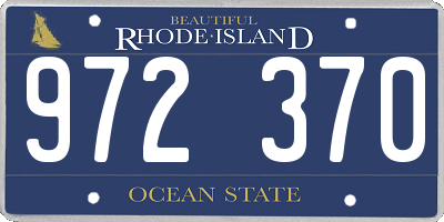 RI license plate 972370