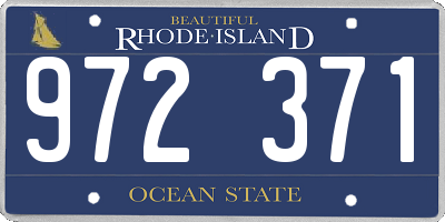 RI license plate 972371