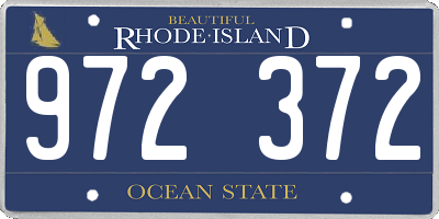 RI license plate 972372