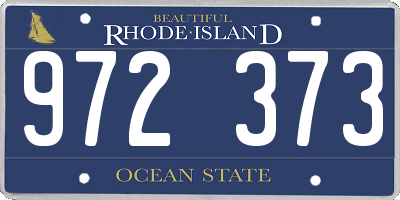 RI license plate 972373